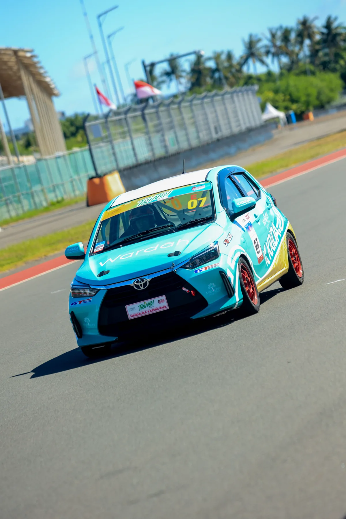 ITCR 1200 Toyota Agya GR race car at Mandalika
