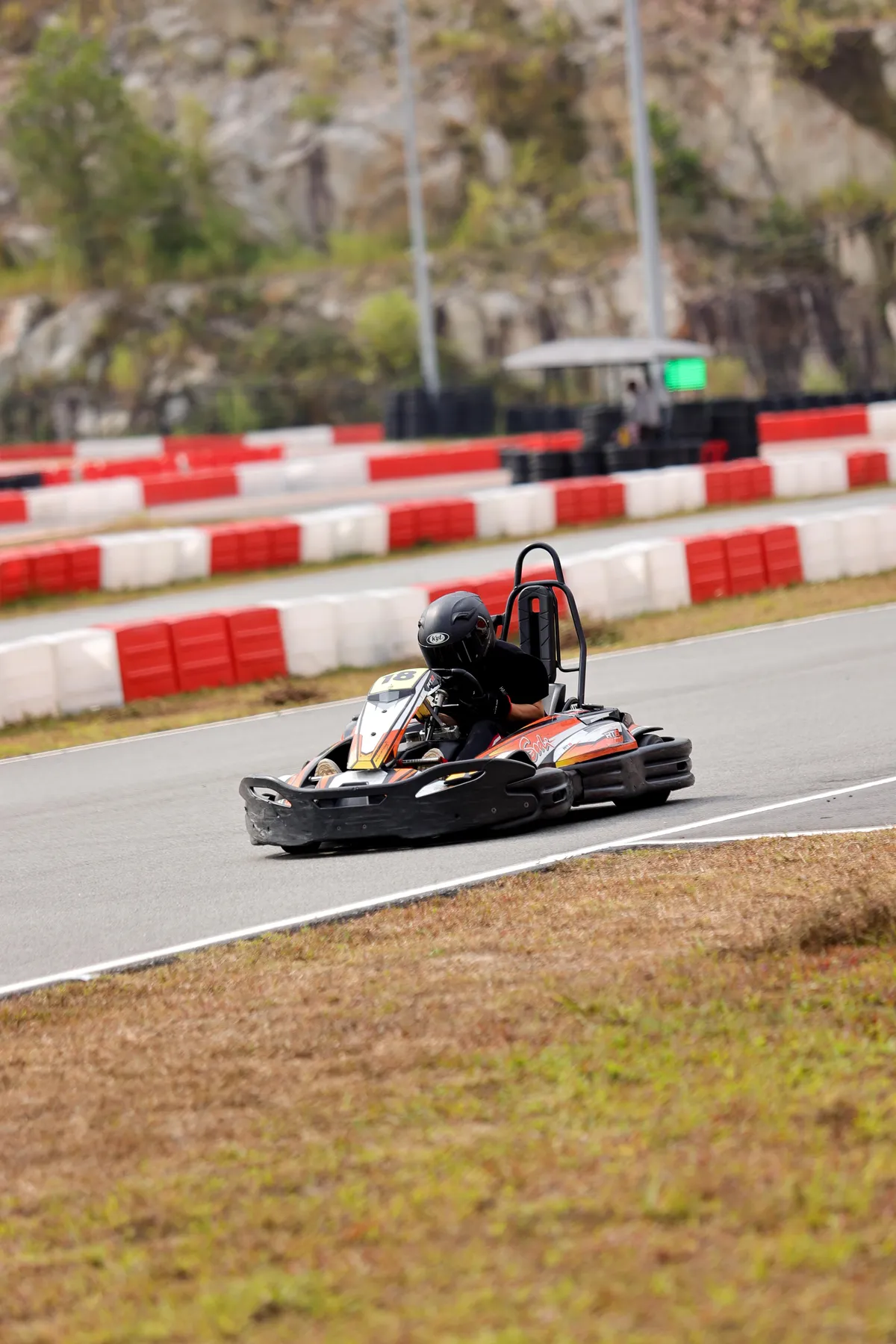 Kart cornering at Gokart Avenue